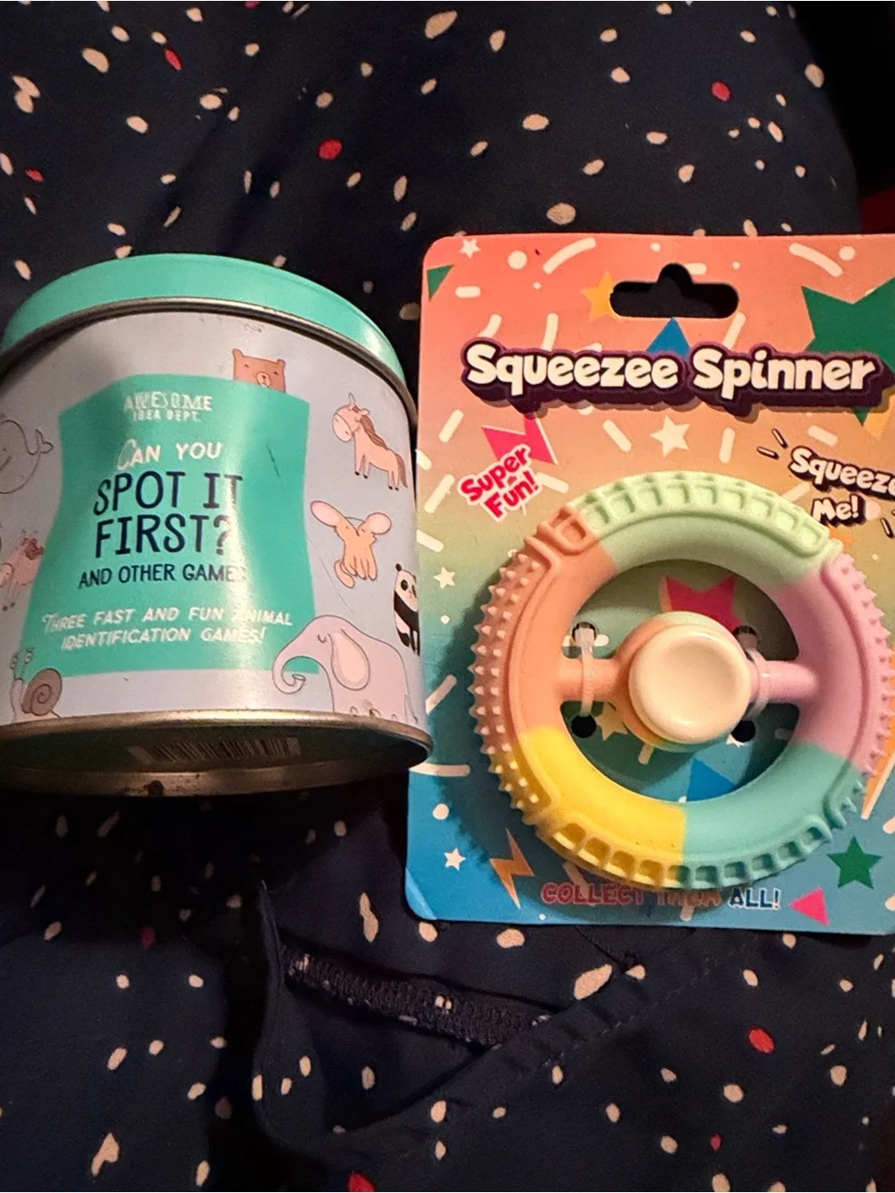 Squeezee Spinner Fidget Toy - Yellow, Pink, Aqua - Unbranded and more